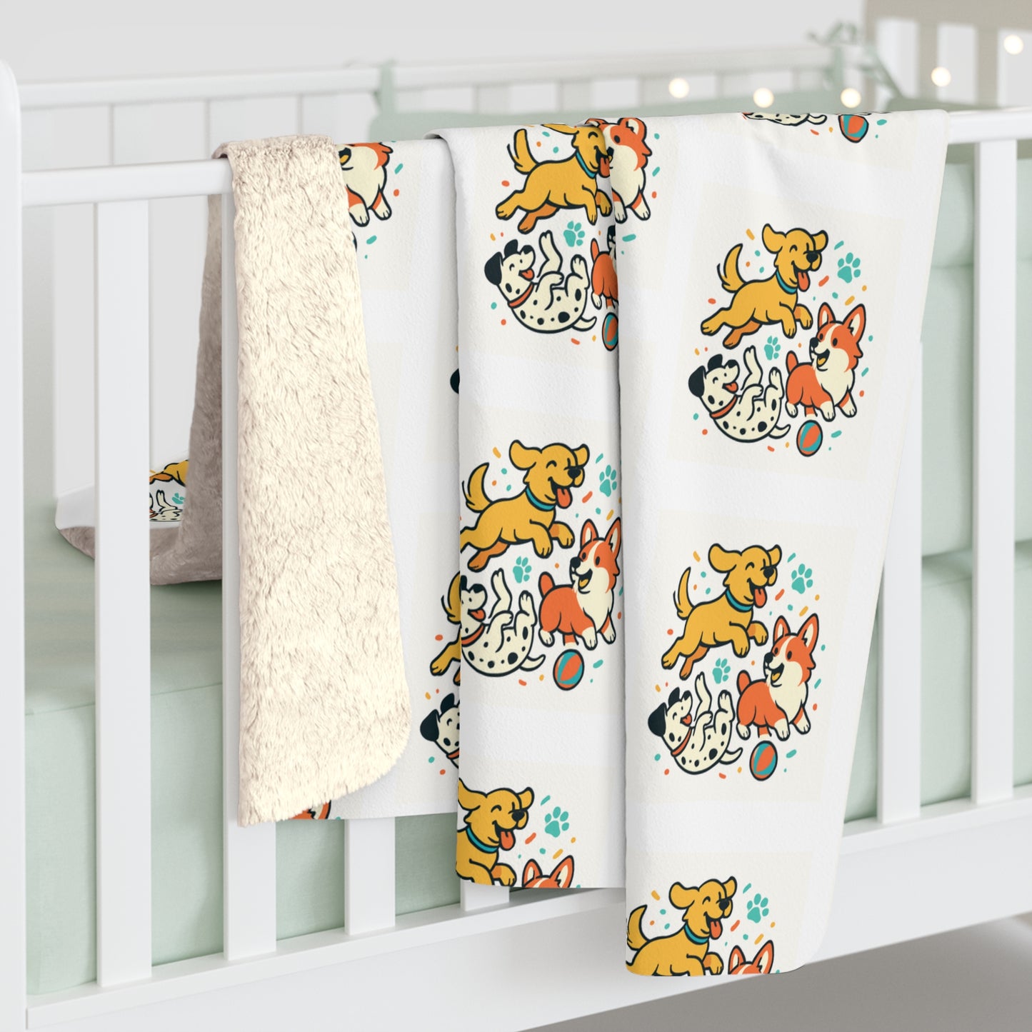 Dogs Sherpa Fleece Blanket Dogs Having Fun— Cozy Zoom Dog Shop Throw - Zoom Dog Shop