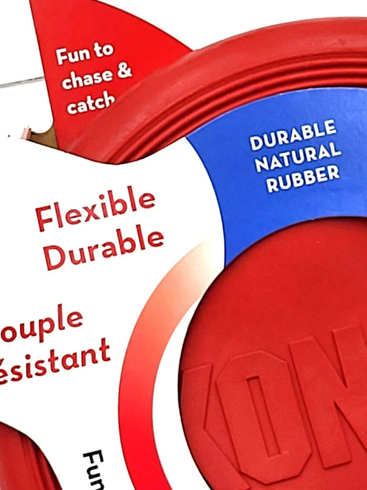 KONG Flexible Flyer SMALL Durable Rubber Frisbee Dog Fetch Toy 7.5"