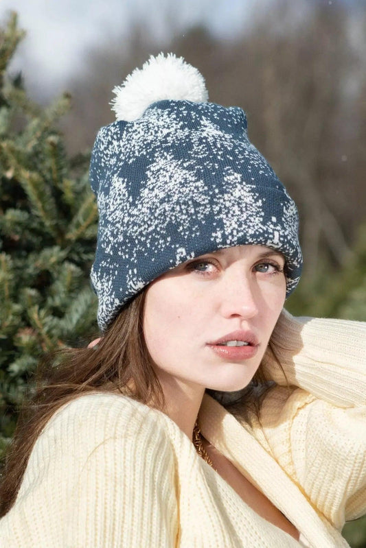 Siberian Spruce Winter Hat with Pom Pom