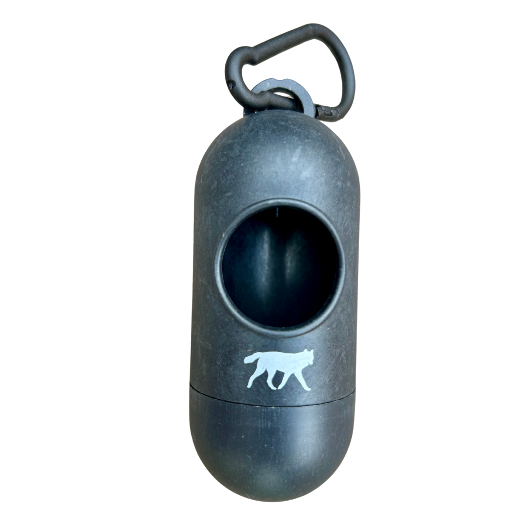 Bamboo poop bag dispenser + compostable roll