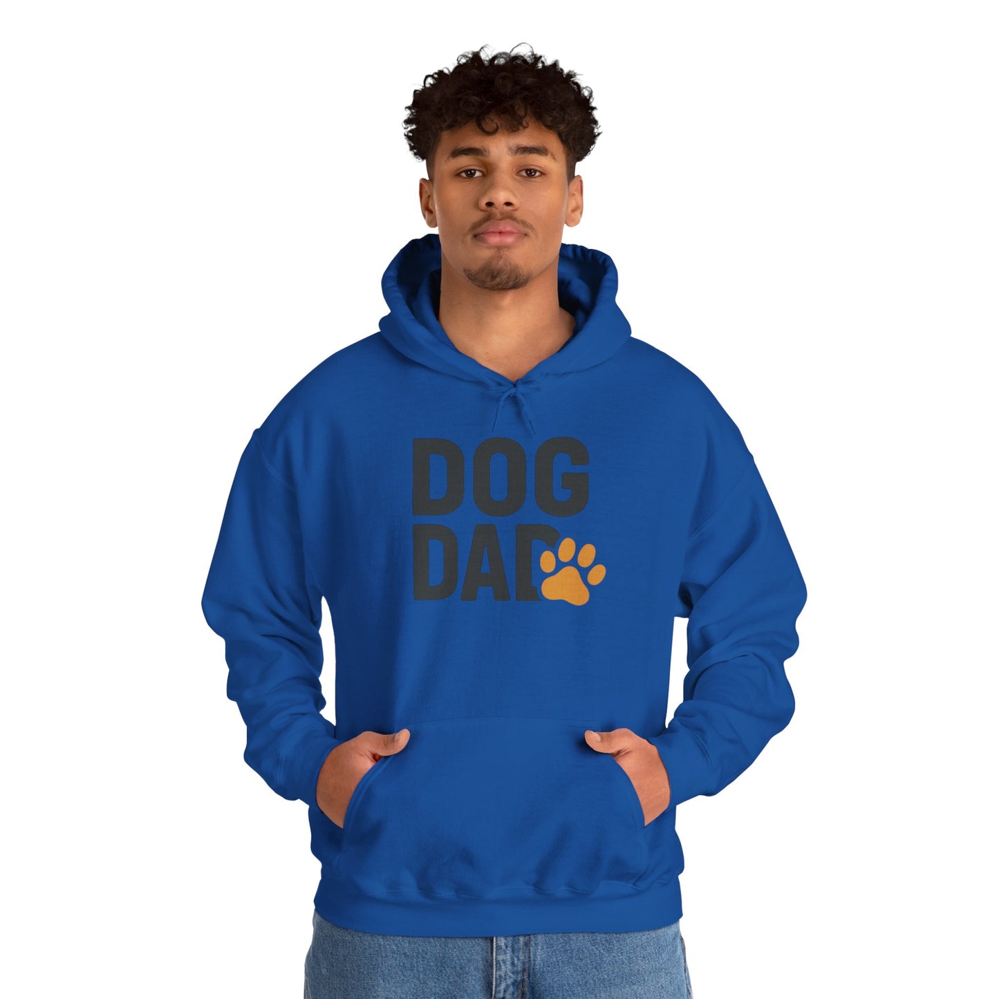 Dog Dad Hoodie Casual Paw Print Pullover For Dog Lovers
