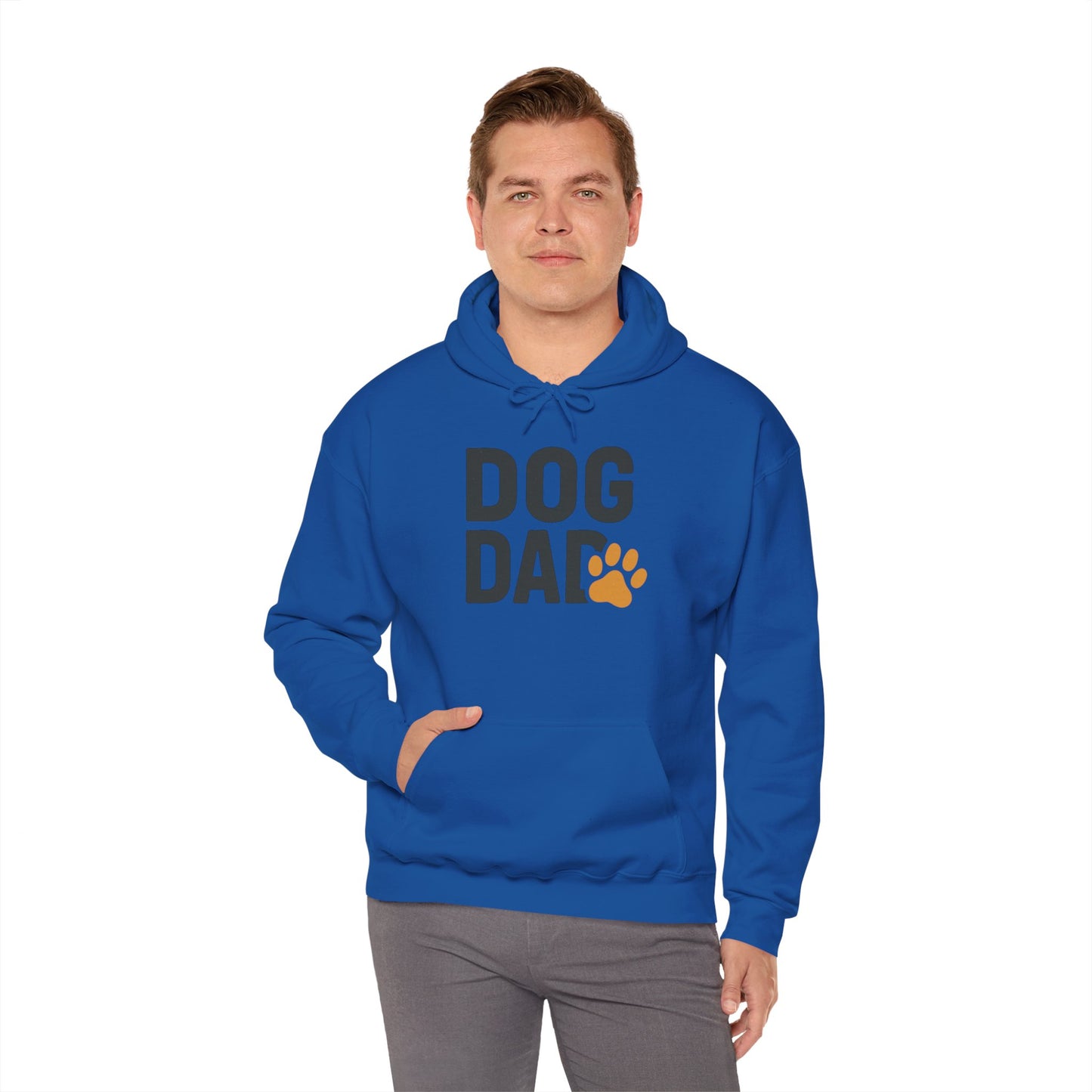 Dog Dad Hoodie Casual Paw Print Pullover For Dog Lovers