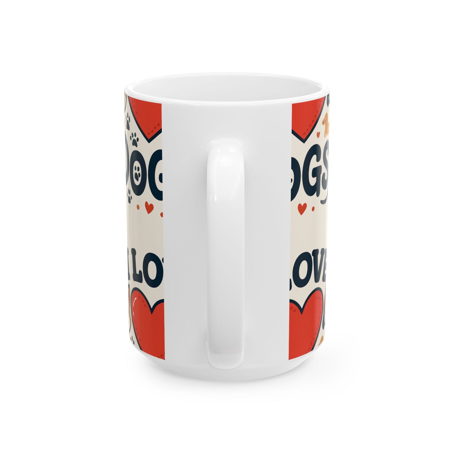 Ceramic Mug — 'I love Dogs' (11oz & 15oz) - Zoom Dog Shop