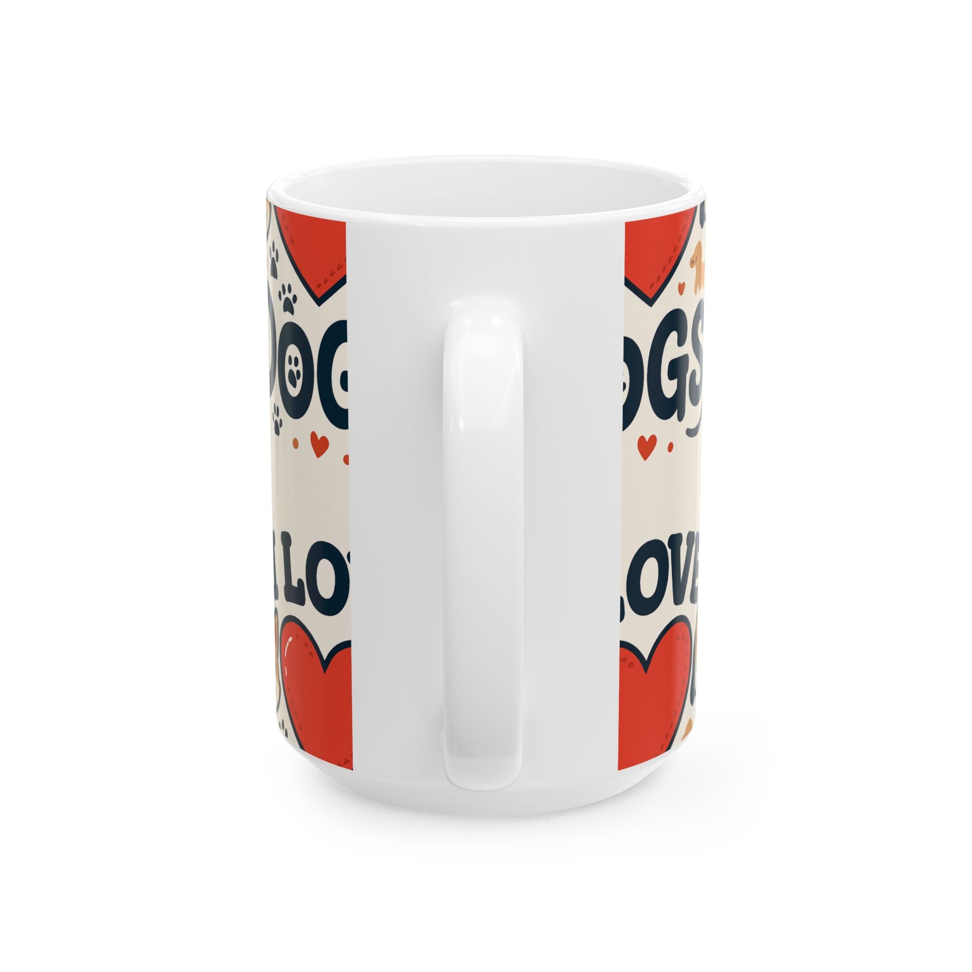 Ceramic Mug — 'I love Dogs' (11oz & 15oz) - Zoom Dog Shop