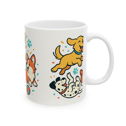 Zoom Dog Shop Ceramic Mug — 'Dogs Having Fun!' (11oz & 15oz) - Zoom Dog Shop