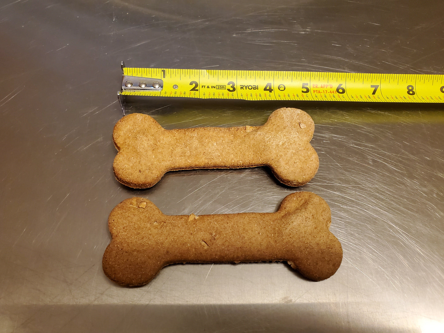 Two Large Peanut Butter And Honey Dog Biscuits Treats Dogalicious
