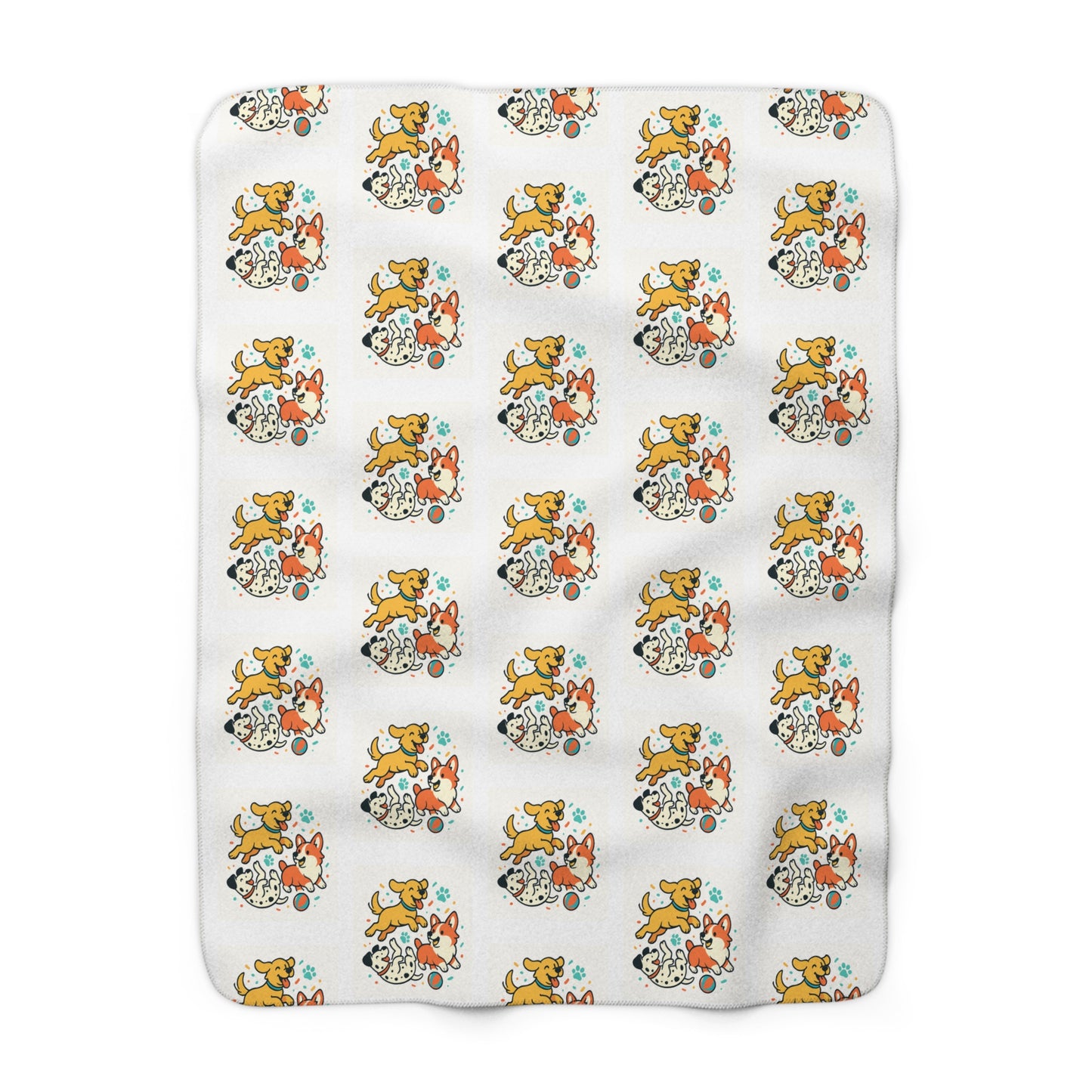 Dogs Sherpa Fleece Blanket Dogs Having Fun— Cozy Zoom Dog Shop Throw - Zoom Dog Shop