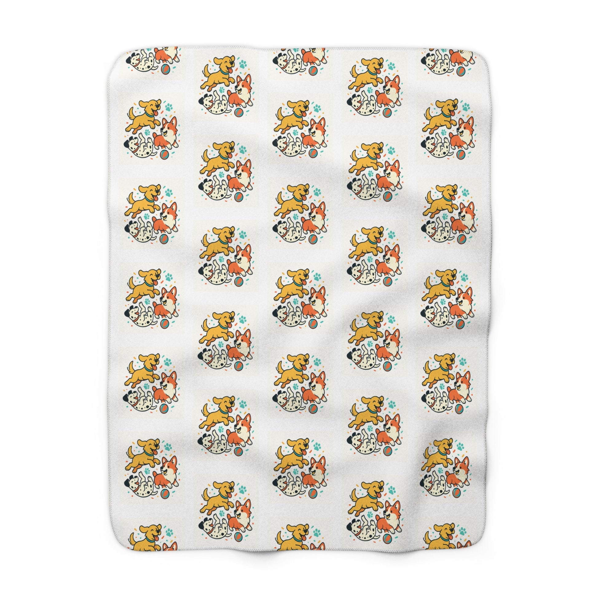 Dogs Sherpa Fleece Blanket Dogs Having Fun— Cozy Zoom Dog Shop Throw - Zoom Dog Shop