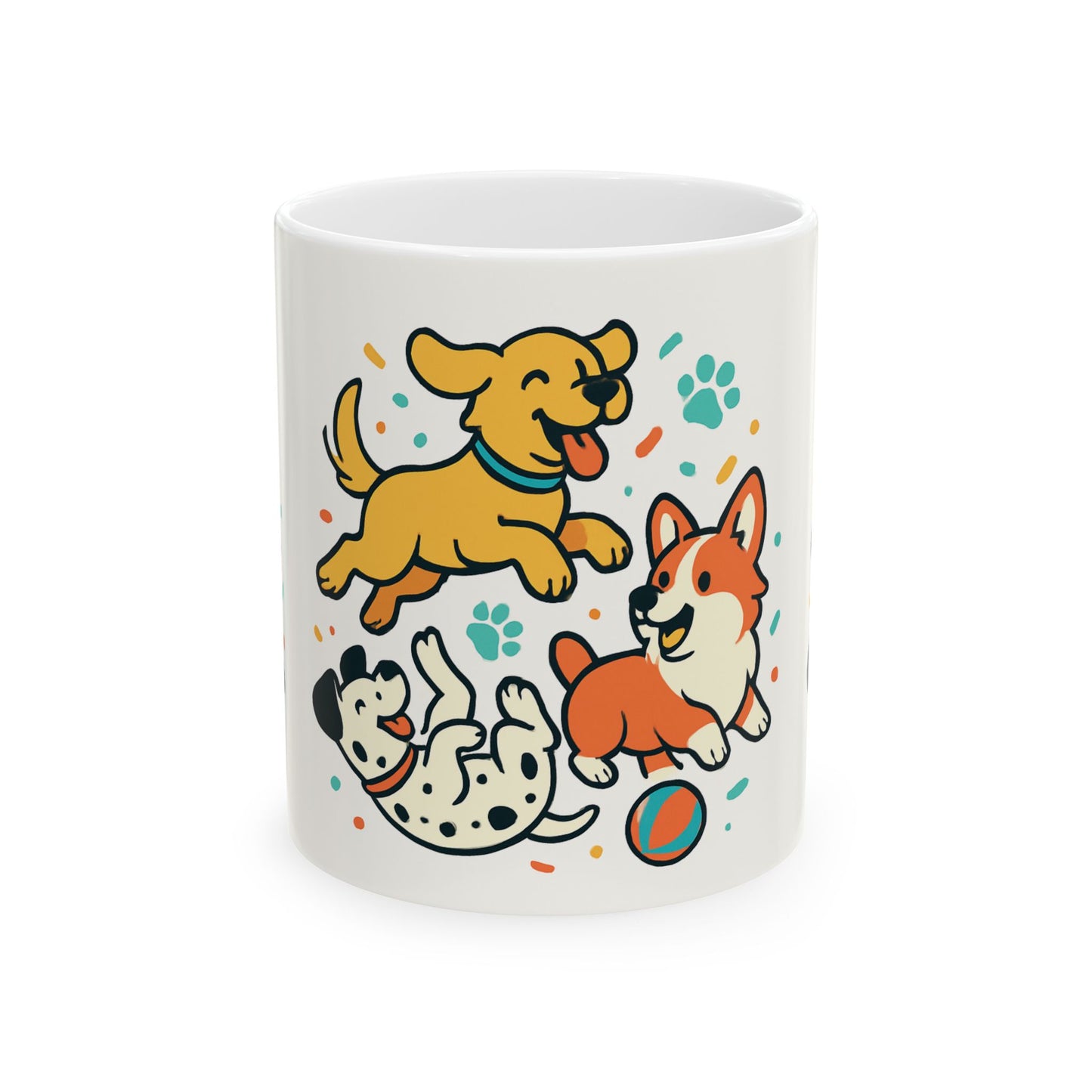 Zoom Dog Shop Ceramic Mug — 'Dogs Having Fun!' (11oz & 15oz) - Zoom Dog Shop