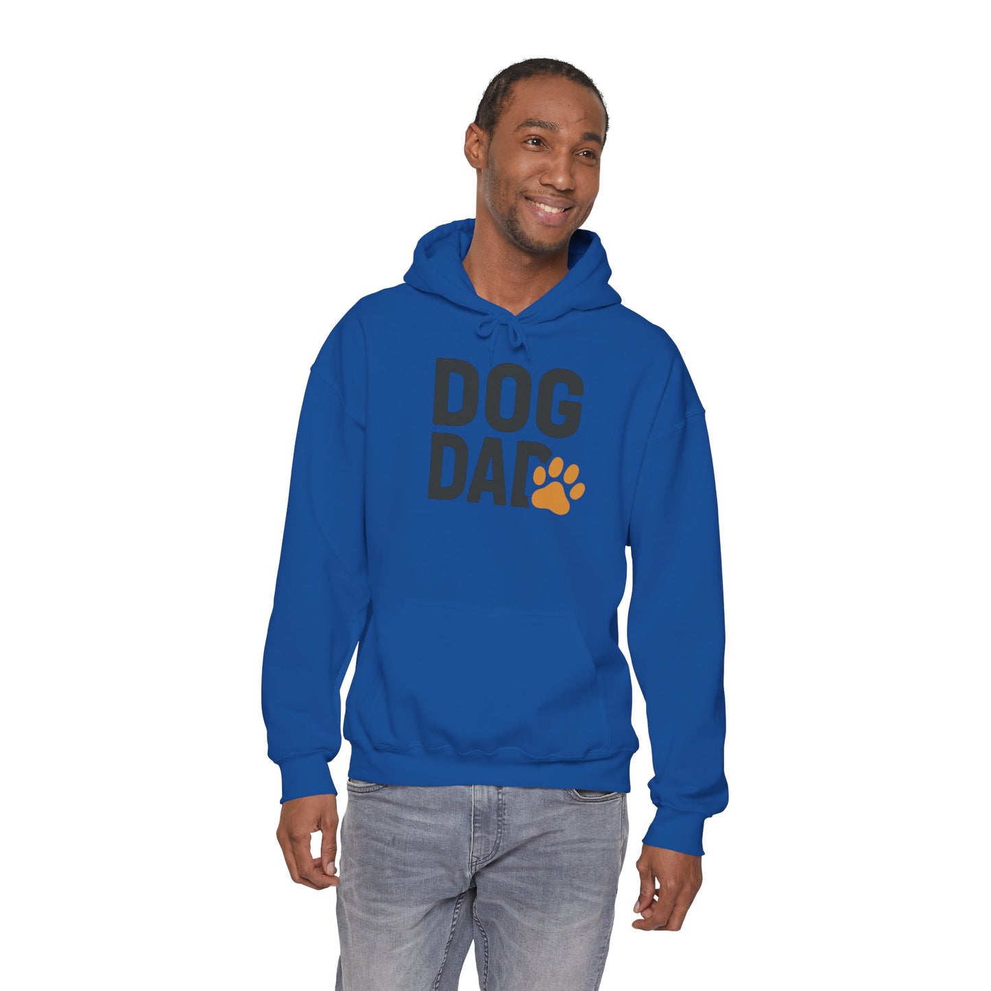 Dog Dad Hoodie Casual Paw Print Pullover For Dog Lovers