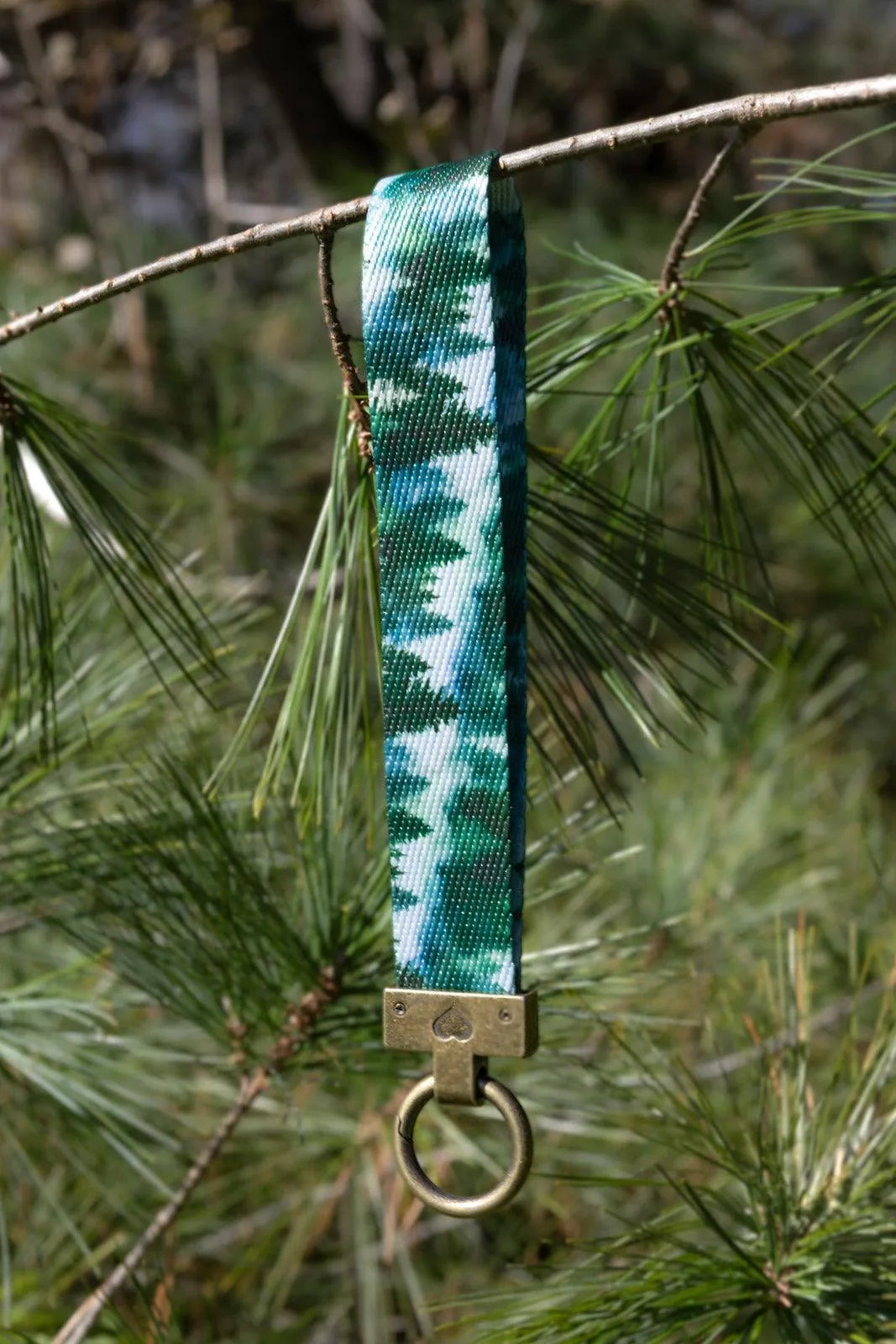 Evergreen Explorer Wristlet Keychain