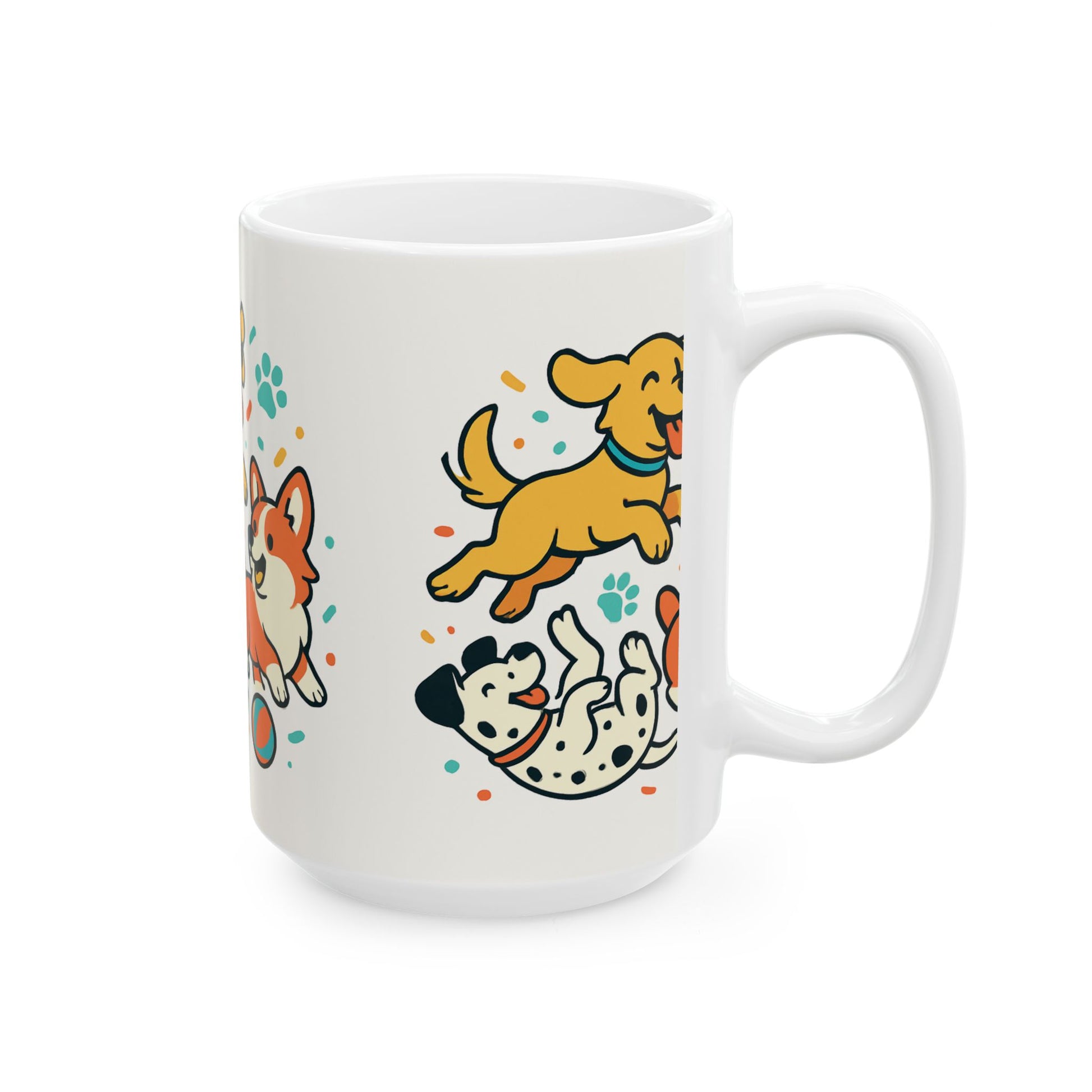 Zoom Dog Shop Ceramic Mug — 'Dogs Having Fun!' (11oz & 15oz) - Zoom Dog Shop