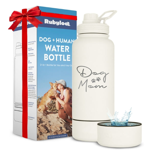 Dog + Human Water Bottle with Detachable Dog Bowl