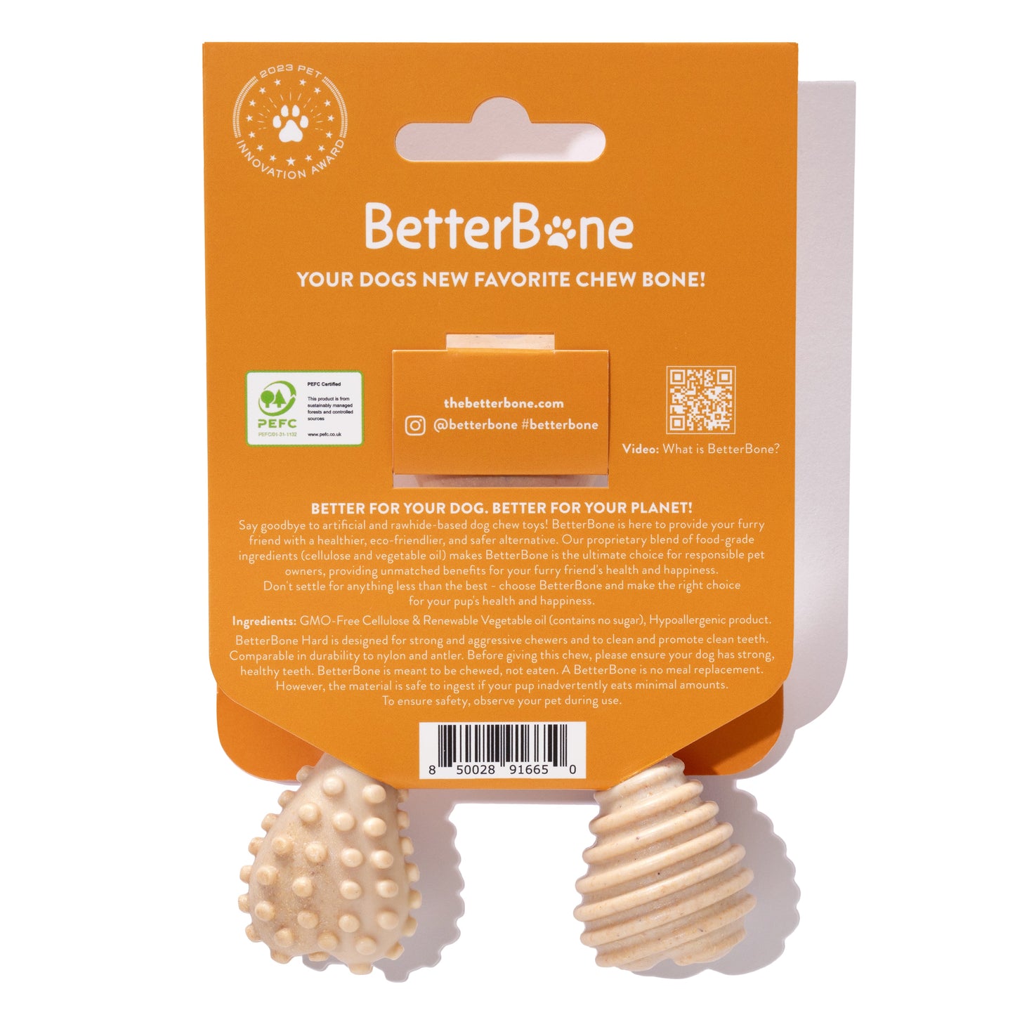 BetterBone HARD CHEW TOY: Natural Ingredients, eco-friendly & durable