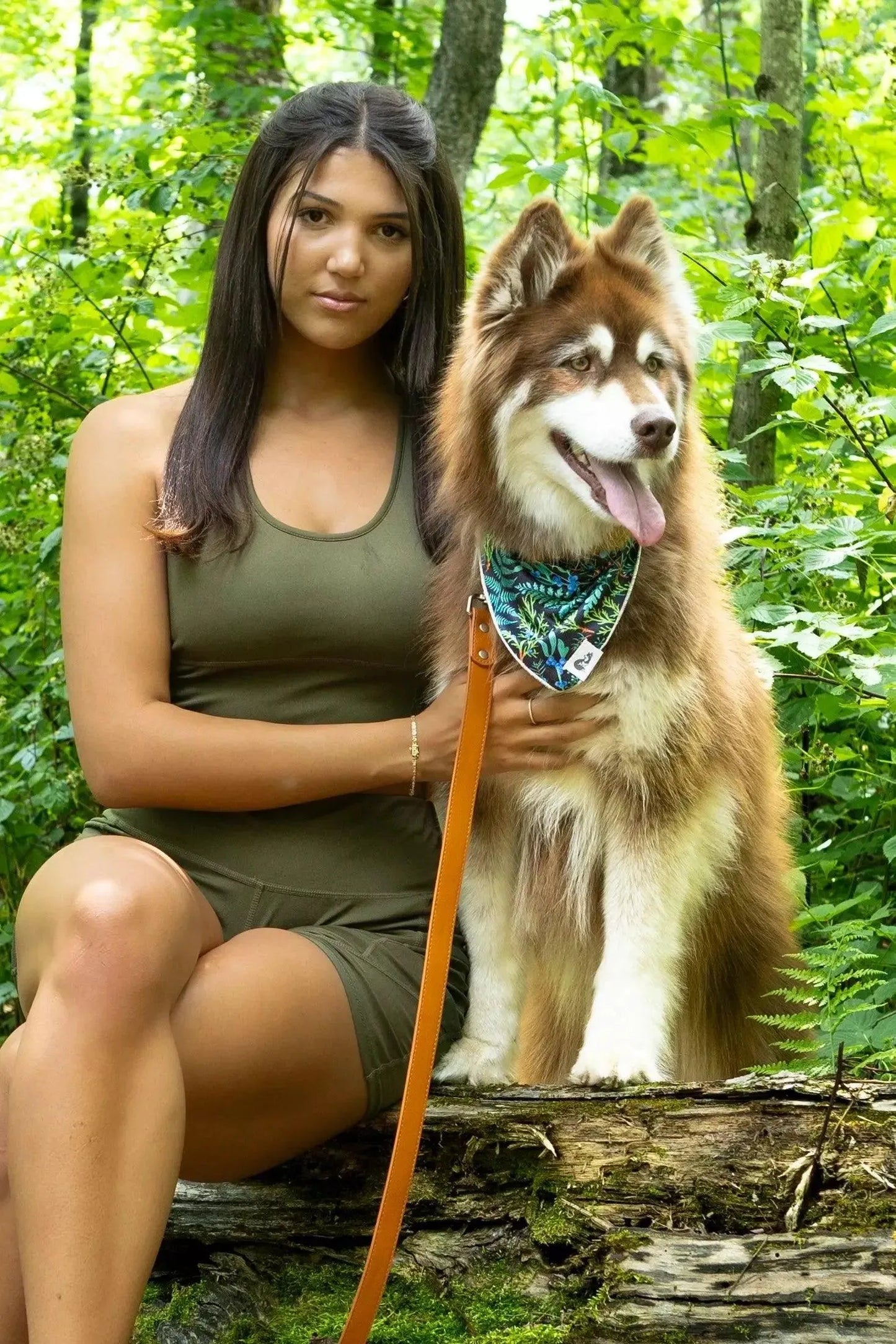 Magical Fern Forest Dog Bandana & Matching Keychain