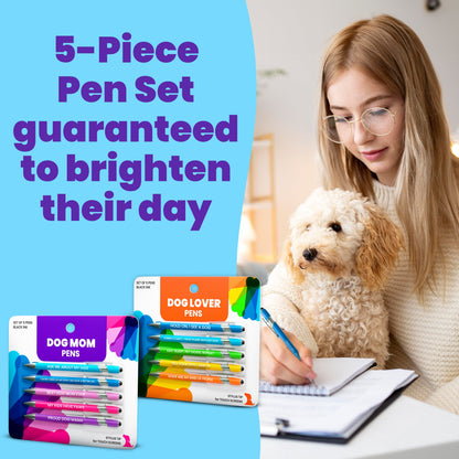 Dog-Themed Stylus Pen Set: 1 pc. Dog Lover & 1 pc. Dog Mom