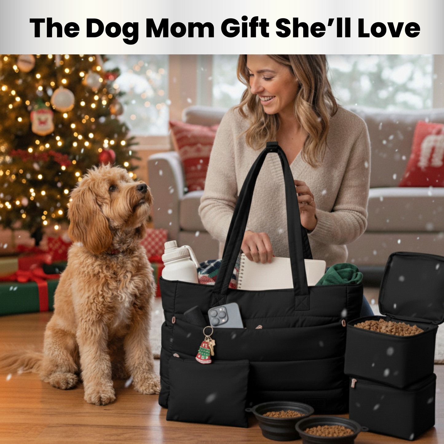Puffer Dog Travel Bag for Dog Moms