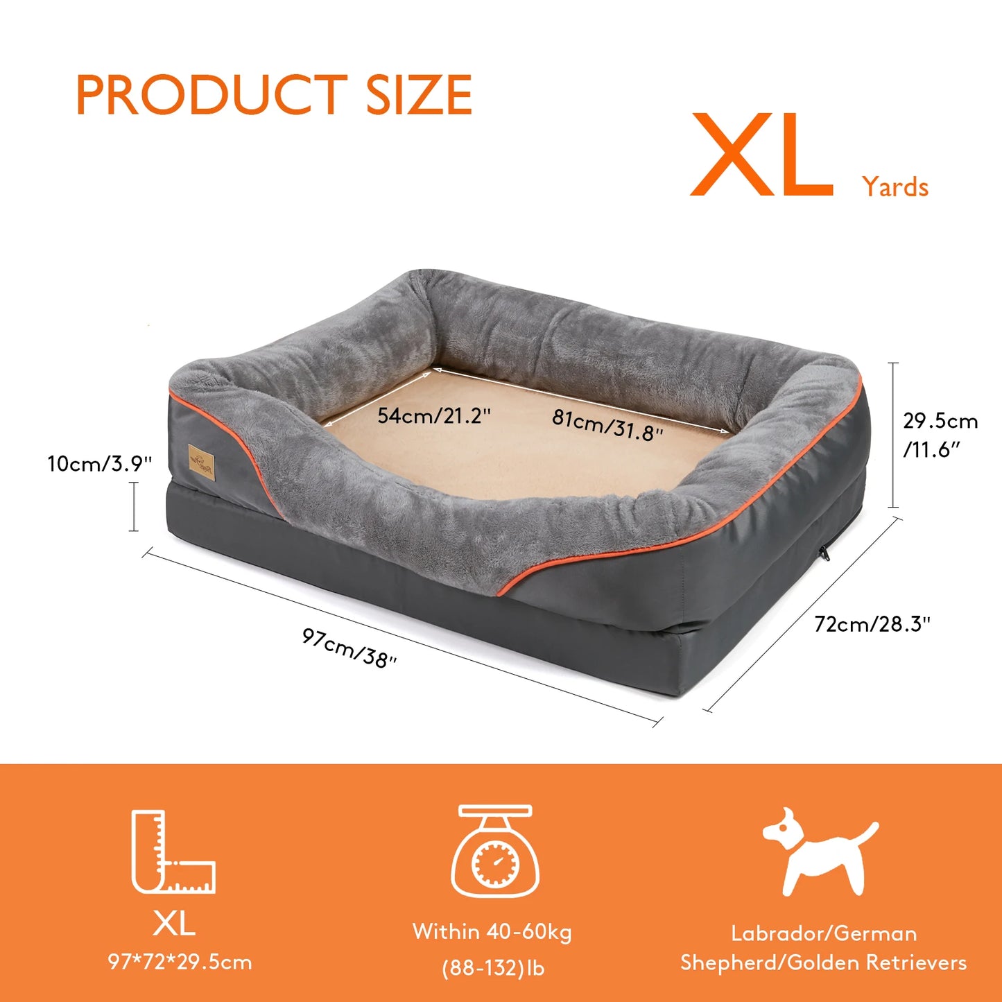 Dog Bed Soft Comfortable Anti-Allergy Warm Fleece L, XL, 2XL