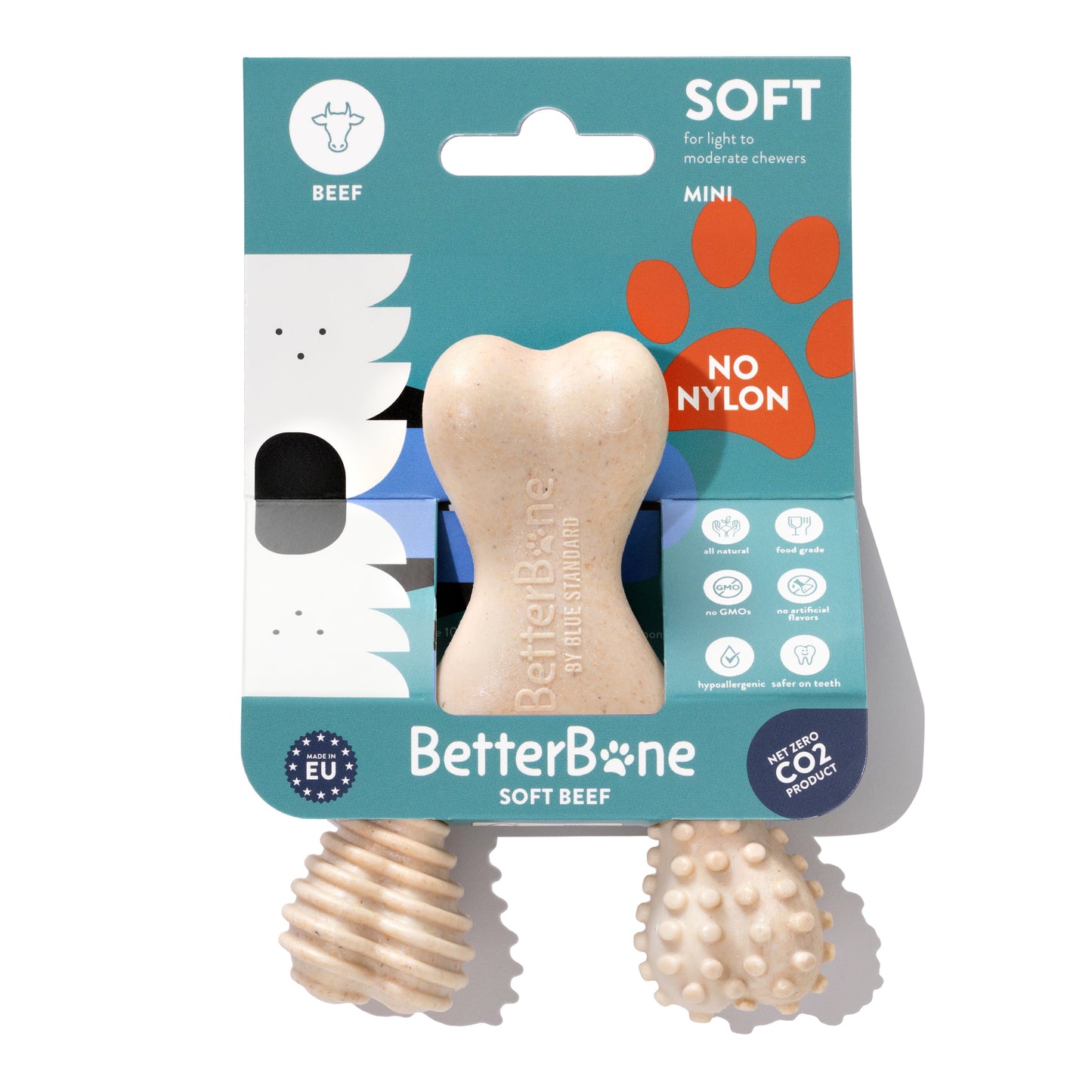 BetterBone SOFT Durability CHEW TOY: Natural Ingredients, Perfect for Teething Puppies, Senior Dogs