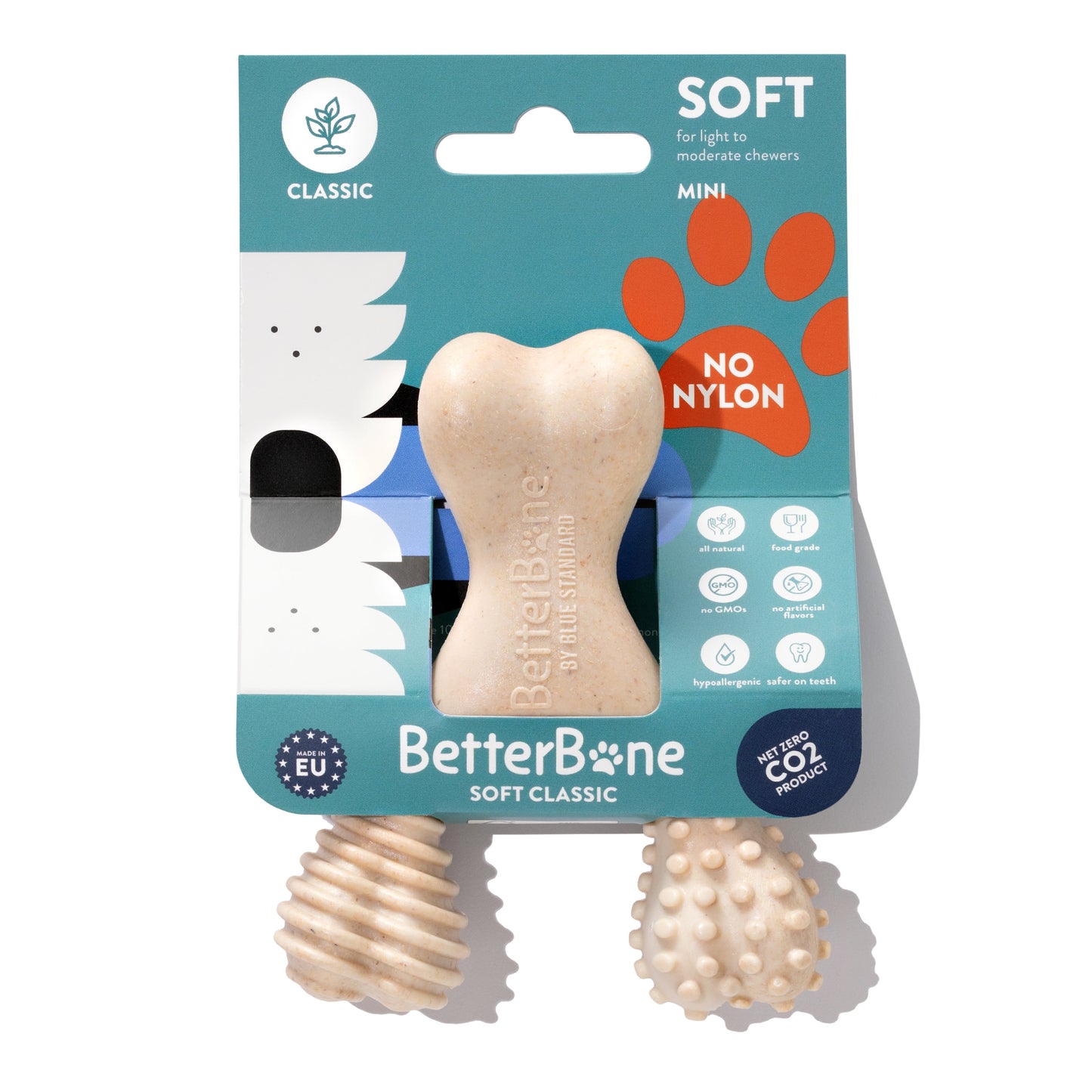 BetterBone SOFT Durability CHEW TOY: Natural Ingredients, Perfect for Teething Puppies, Senior Dogs