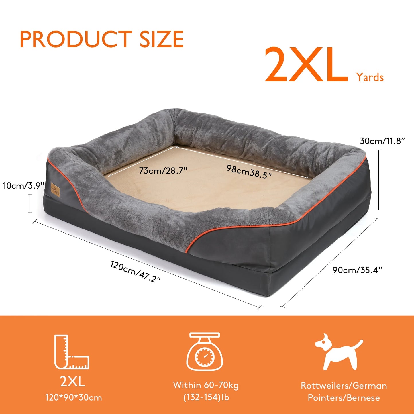 Dog Bed Soft Comfortable Anti-Allergy Warm Fleece L, XL, 2XL
