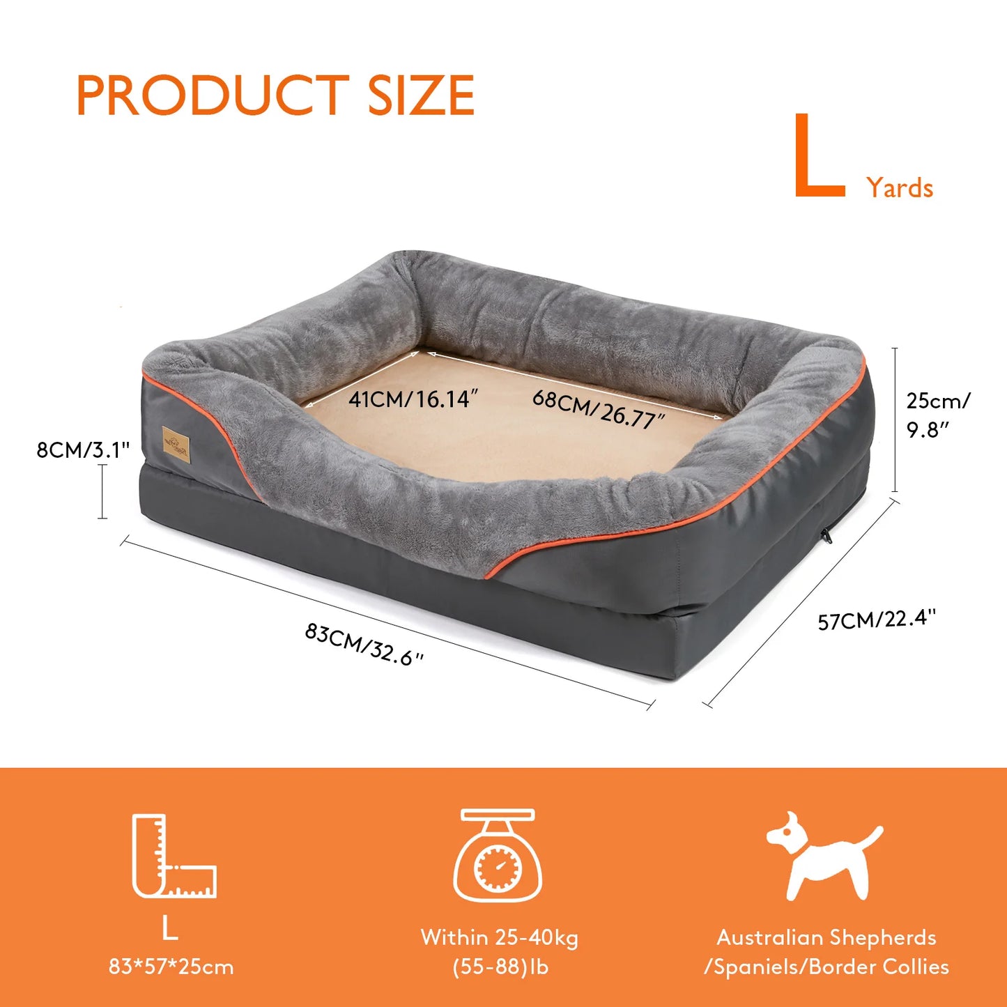 Dog Bed Soft Comfortable Anti-Allergy Warm Fleece L, XL, 2XL