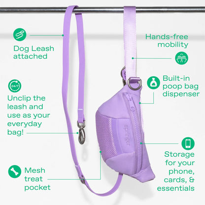 Original Hands-Free Neoprene Dog Sling Bag with Leash