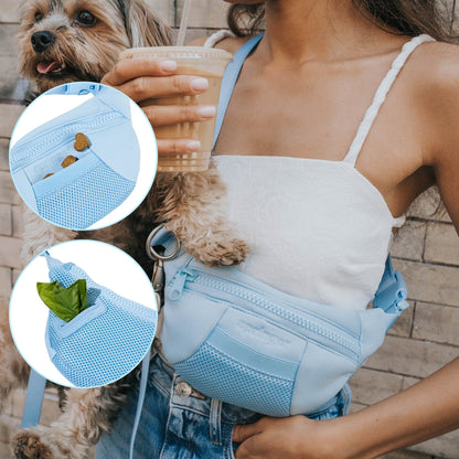 Original Hands-Free Neoprene Dog Sling Bag with Leash