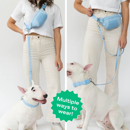 Original Hands-Free Neoprene Dog Sling Bag with Leash