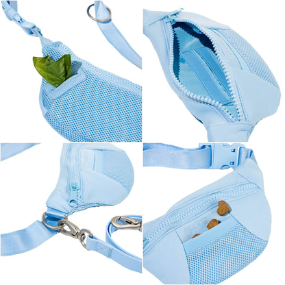 Original Hands-Free Neoprene Dog Sling Bag with Leash