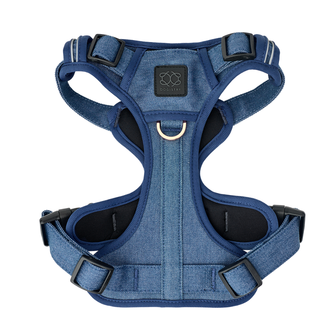 The NoMad Adjustable Luxe Harness - Denim