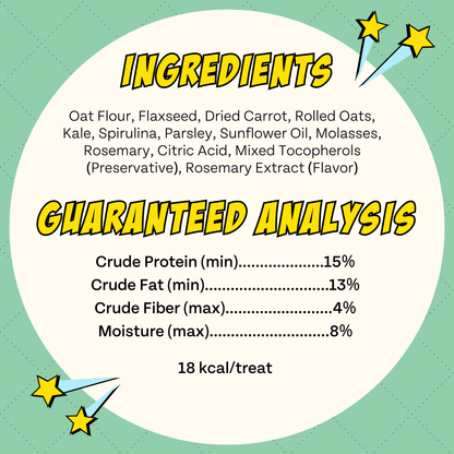 Chippin Treats Veggie Dailies with Spirulina, 4-Pack