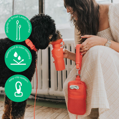 Original Neoprene Dog Walk Bag with Leash