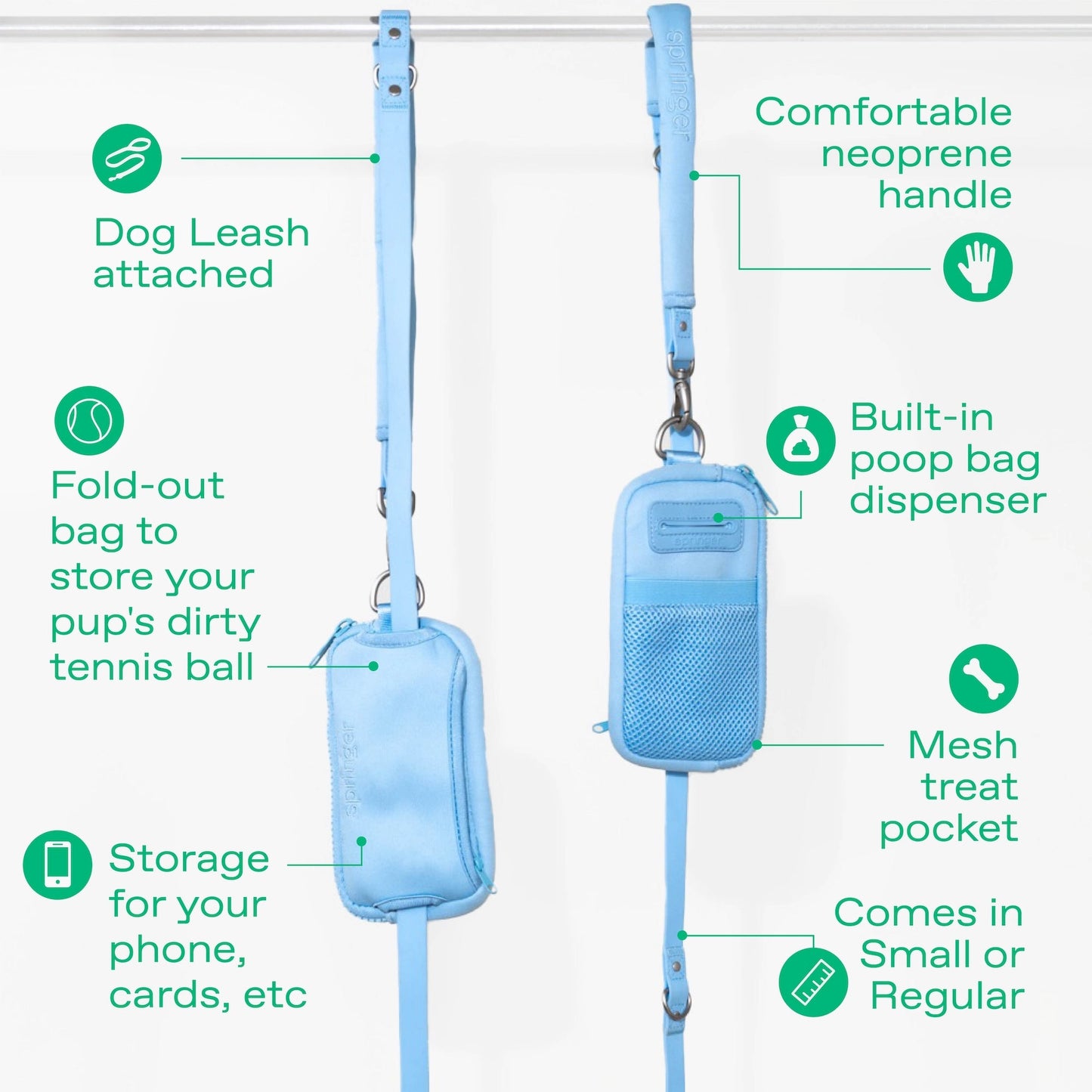 Original Neoprene Dog Walk Bag with Leash