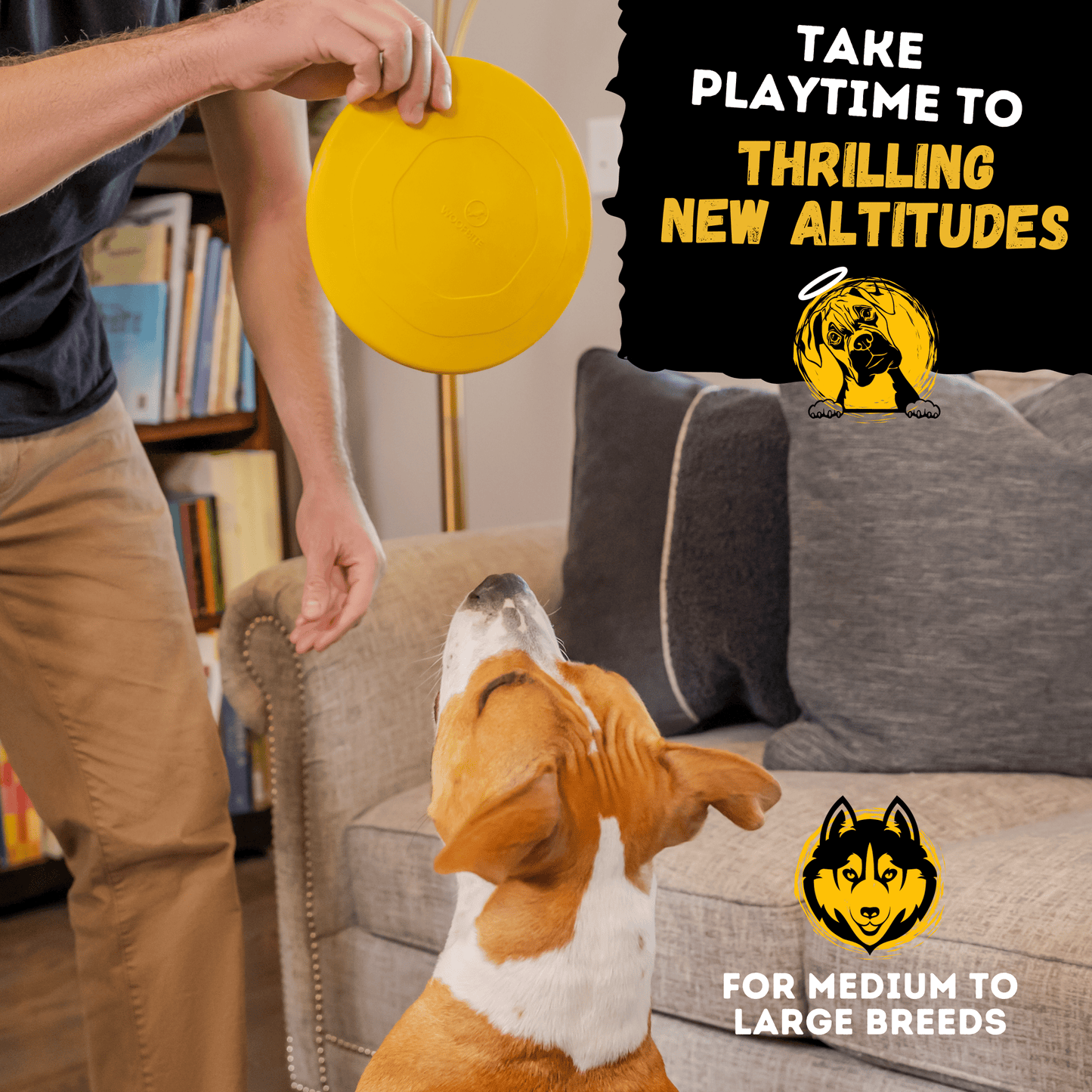 Air Disc Toy for Aggressive Chewers Durable Heavy Duty Dog Toy for Large Breeds