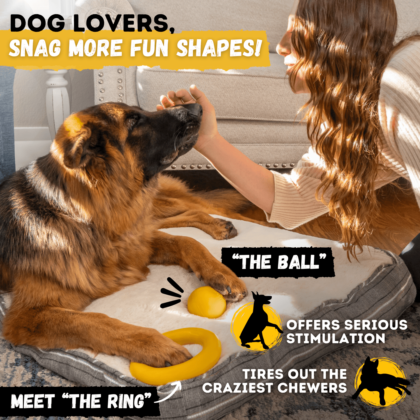 Air Disc Toy for Aggressive Chewers Durable Heavy Duty Dog Toy for Large Breeds