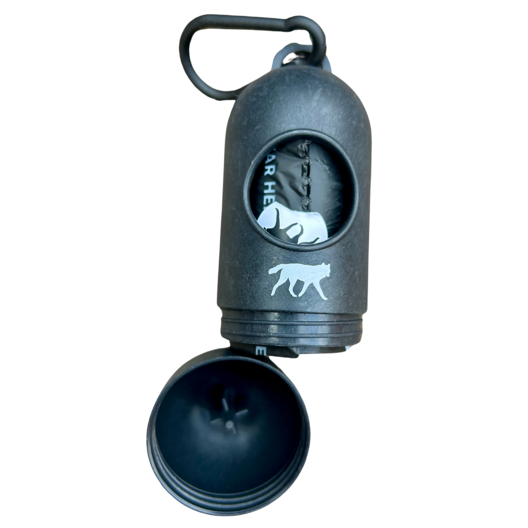 Bamboo poop bag dispenser + compostable roll