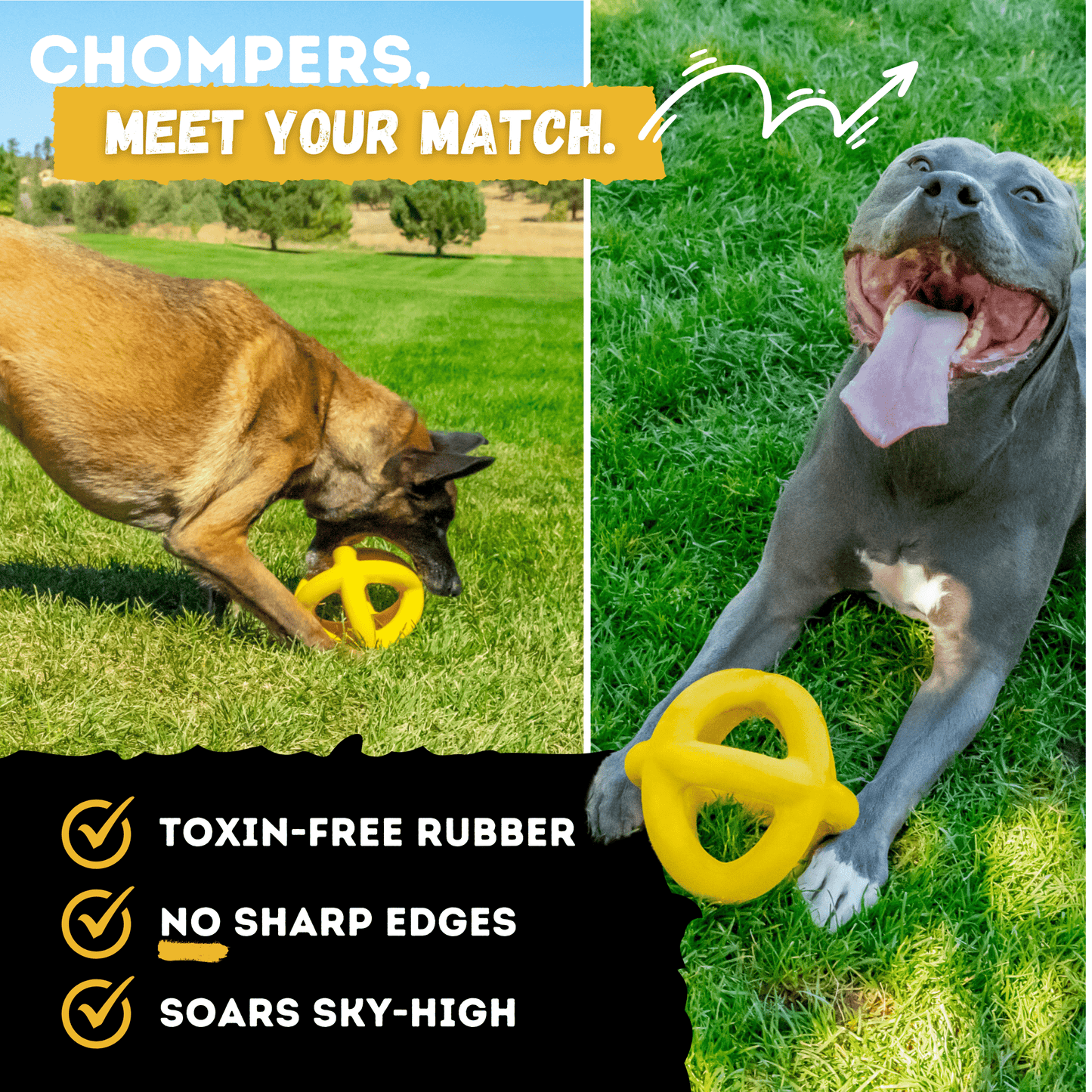 Giant Ring Ball Dog Toy Industrial Strength Rubber For Aggressive Chewers