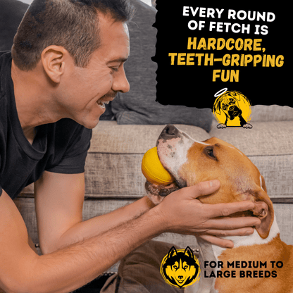 Power Ball Dog Toy Unbreakable for Aggressive Chewers Heavy Duty Rubber Construction