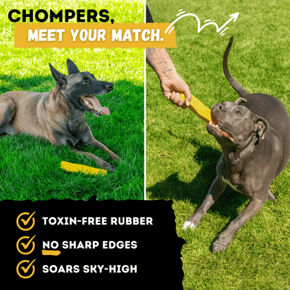 Power Stick Toy Aggressive Chewers Unbreakable Durable Heavy Duty Rubber For Large Dogs