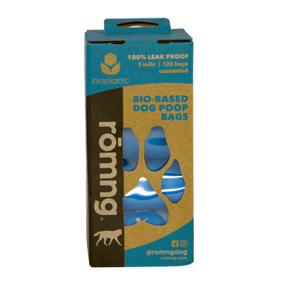 bio-based dog poop bags + bamboo dispenser